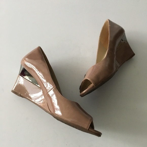 Naturalizer Riddle Wedge Open‎ Toe Heel Worn Once Womens Size 9M Shoes - Picture 3 of 8